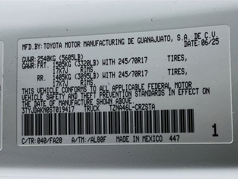 Certified 2025 Toyota Tacoma SR w/ SR Upgrade Package image 23