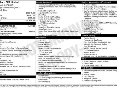 Used 2020 Subaru BRZ Limited w/ Performance Package image 28