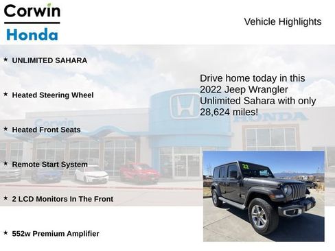 Used 2022 Jeep Wrangler Unlimited Sahara w/ Cold Weather Group image 7