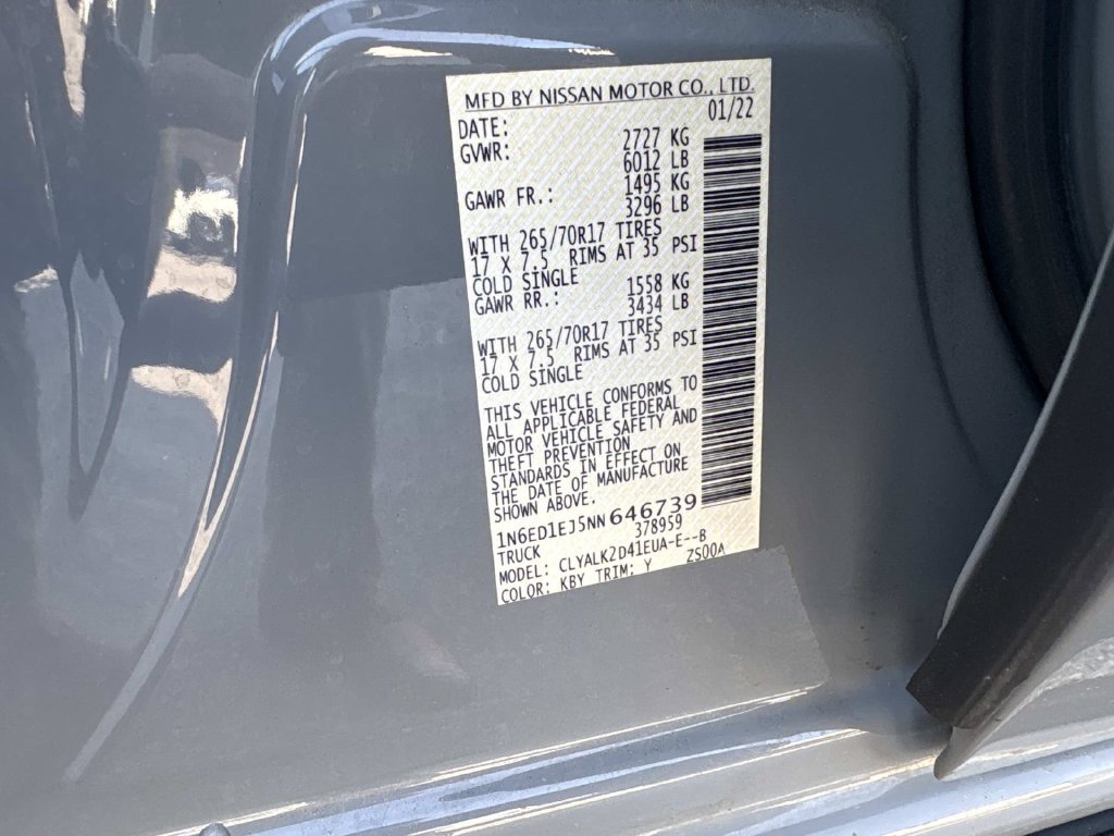 Used 2022 Nissan Frontier Pro-X w/ Pro-X Premium Package RWD image 8