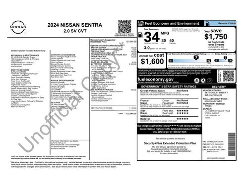 Certified 2024 Nissan Sentra SV w/ SV Premium Package FWD image 12