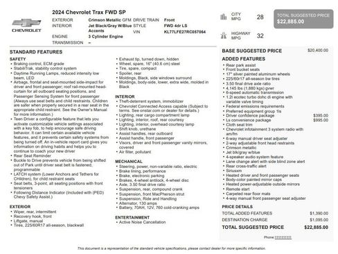 Certified 2024 Chevrolet Trax LS w/ LS Convenience Package FWD image 33