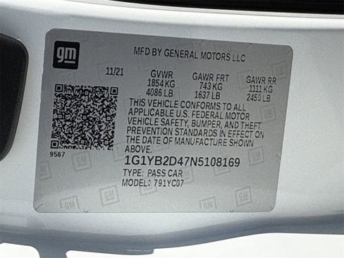 Certified 2022 Chevrolet Corvette Stingray Preferred Cpe w/ Z51 Performance Package image 22