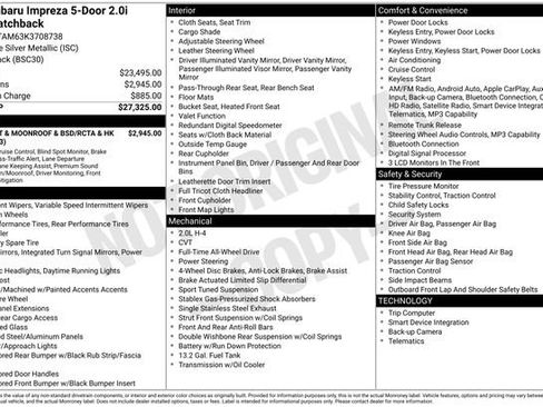 Used 2019 Subaru Impreza 2.0i Sport image 4