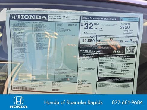 New 2026 Honda Accord LX image 25