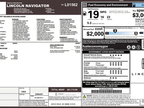 Used 2019 Lincoln Navigator Select w/ Cargo Package RWD image 5