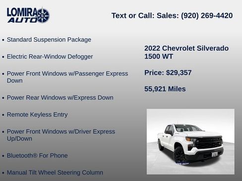 Used 2022 Chevrolet Silverado 1500 W/T w/ WT Value Package AWD/4WD image 33