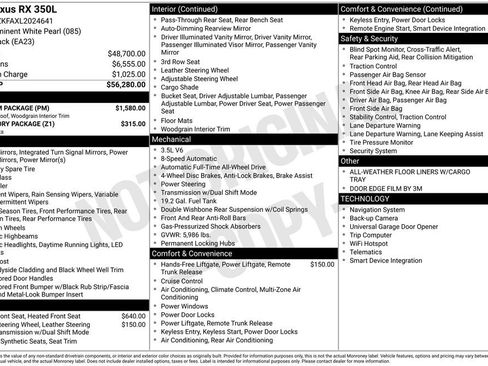 Used 2020 Lexus RX 350L Premium w/ Premium Package image 6