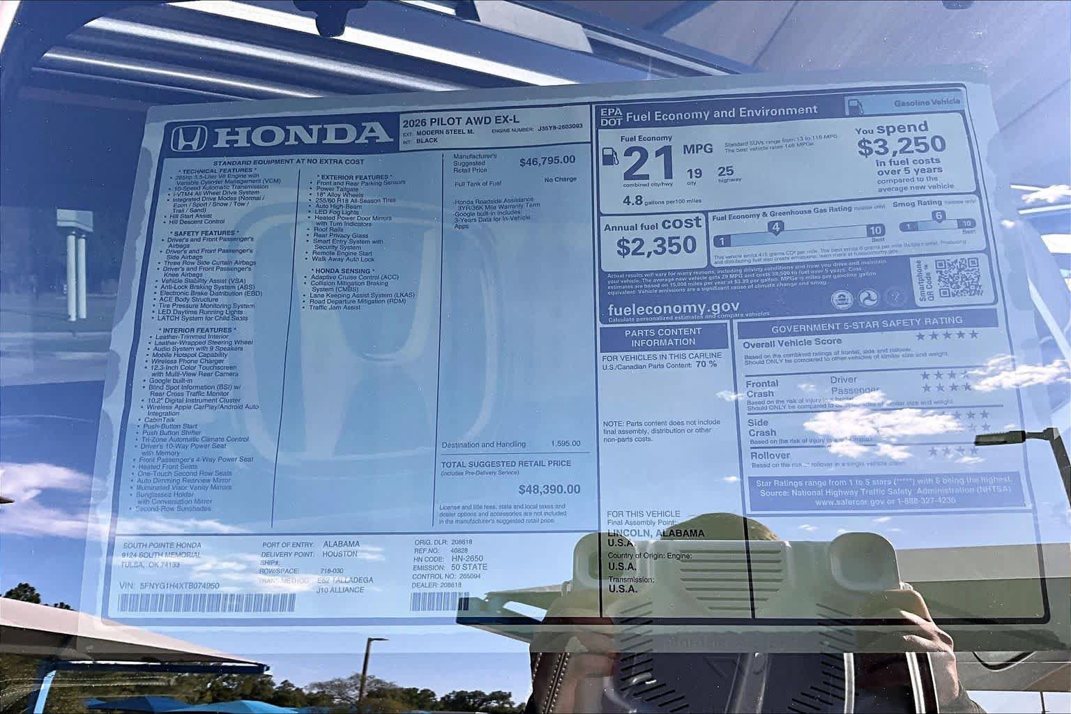New 2026 Honda Pilot EX-L image 21