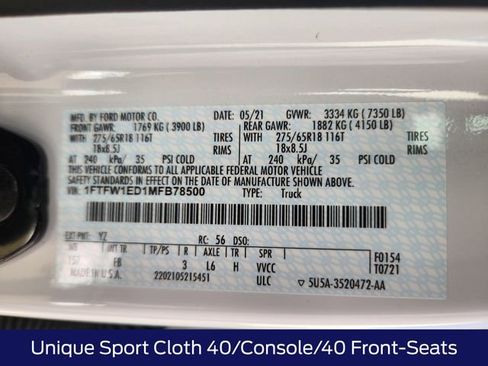 Certified 2021 Ford F150 XLT w/ Equipment Group 302A High image 29