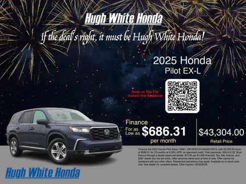 Used 2025 Honda Pilot EX-L image 3