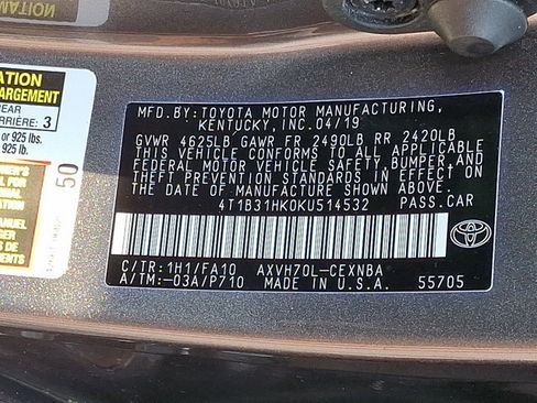 Used 2019 Toyota Camry LE FWD image 27