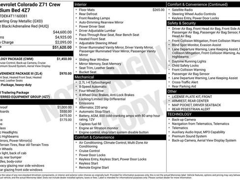 New 2026 Chevrolet Colorado Z71 w/ Technology Package AWD/4WD image 6