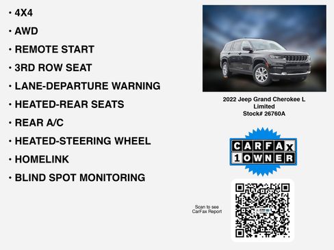 Used 2022 Jeep Grand Cherokee L Limited AWD/4WD image 7
