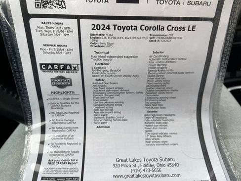 Used 2024 Toyota Corolla Cross LE w/ Moonroof Package image 27