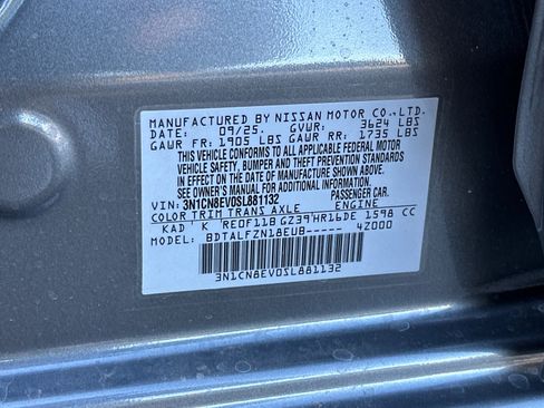 New 2025 Nissan Versa SV w/ Trunk Package image 32