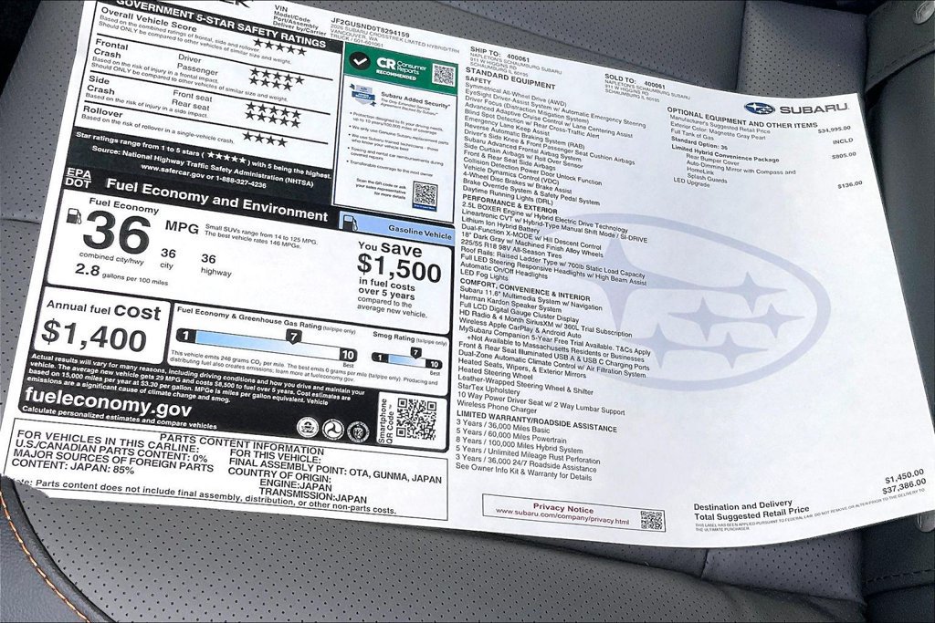 New 2026 Subaru Crosstrek 2.5i Limited AWD/4WD image 17