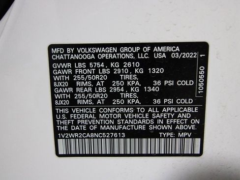 Used 2022 Volkswagen Atlas SE image 35