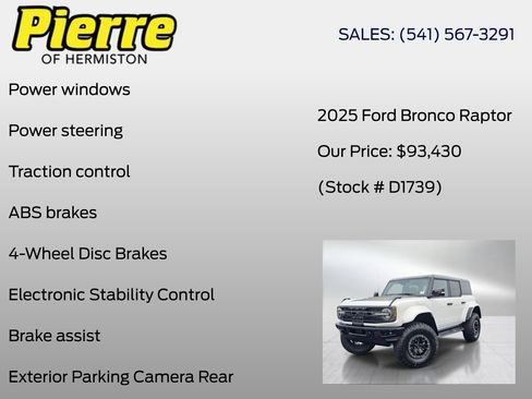 New 2025 Ford Bronco Raptor AWD/4WD image 12