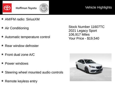 Used 2021 Subaru Legacy Sport AWD/4WD image 15