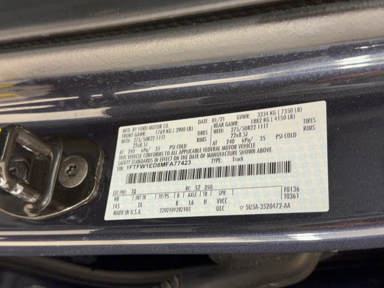 Certified 2021 Ford F150 Limited AWD/4WD image 32