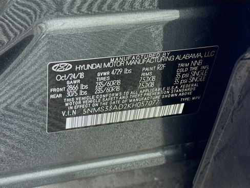 Used 2019 Hyundai Santa Fe SEL w/ Cargo Package FWD image 39