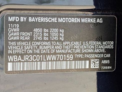 Used 2020 BMW 530i w/ Convenience Package RWD image 22