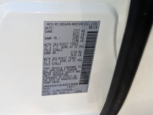 Used 2025 Nissan Frontier SV w/ SV Convenience Package image 23