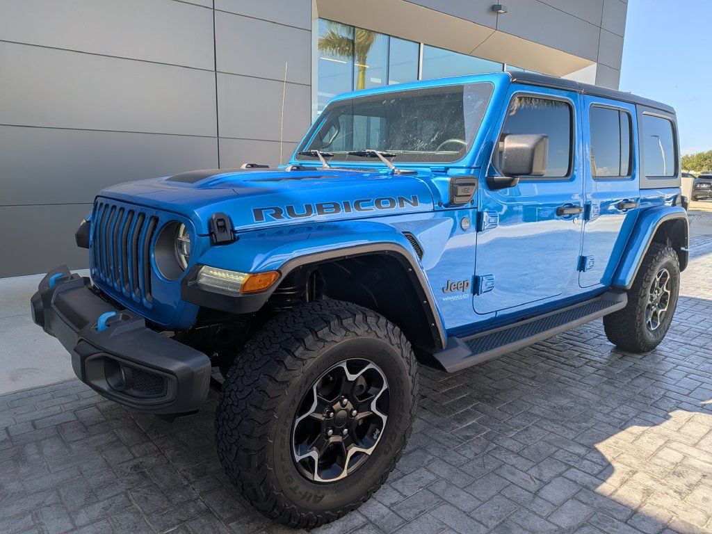 Used 2021 Jeep Wrangler Unlimited Rubicon 4xe w/ Cold Weather Group AWD/4WD image 1