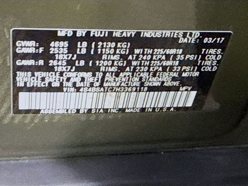 Used 2017 Subaru Outback 2.5i Touring image 39