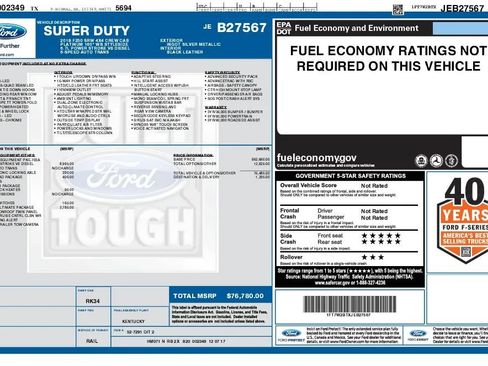 Used 2018 Ford F250 Platinum w/ Platinum Ultimate Package AWD/4WD image 24