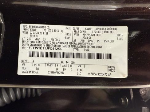 Used 2018 Ford F150 Platinum w/ Equipment Group 701A Luxury image 20