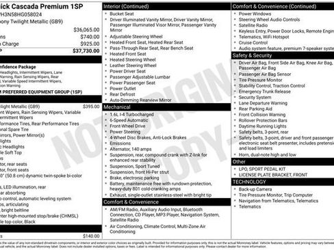 Used 2017 Buick Cascada Premium image 5
