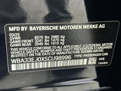 Certified 2025 BMW 760i xDrive AWD/4WD image 27