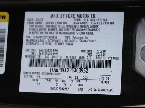 Used 2023 Ford Mustang GT Premium w/ Equipment Group 401A RWD image 32