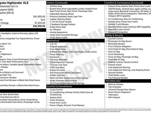 Used 2022 Toyota Highlander XLE FWD image 32