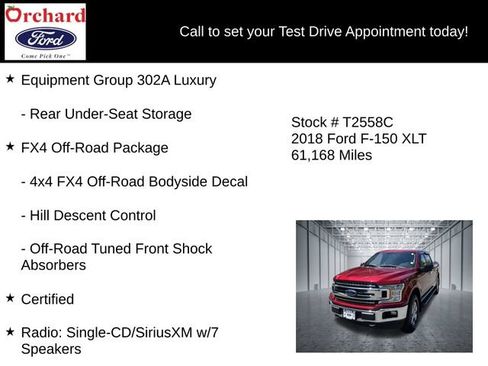 Certified 2018 Ford F150 XLT w/ Equipment Group 302A Luxury AWD/4WD image 19