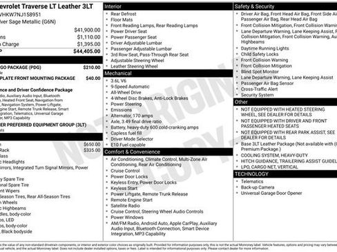 Used 2022 Chevrolet Traverse LT w/ LPO, Cargo Package AWD/4WD image 35