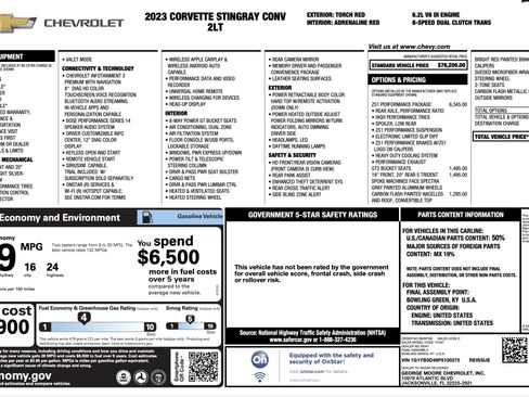 Used 2023 Chevrolet Corvette 2LT w/ Z51 Performance Package image 4