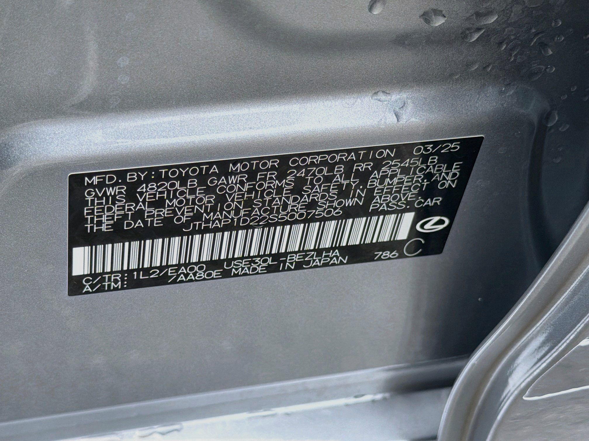 Used 2025 Lexus IS 500 w/ Accessory Package 2 RWD image 41