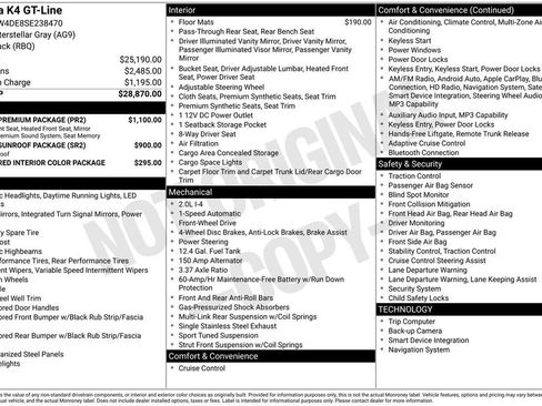 New 2025 Kia K4 GT-Line w/ GT-Line Premium Package image 6