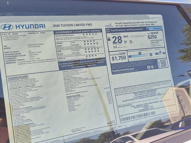 New 2026 Hyundai Tucson Limited FWD image 18