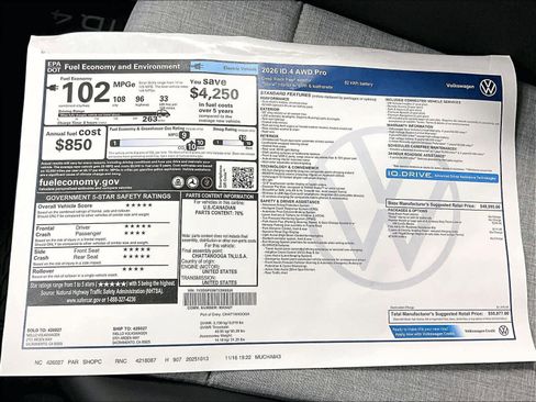 New 2026 Volkswagen ID.4 Pro image 35