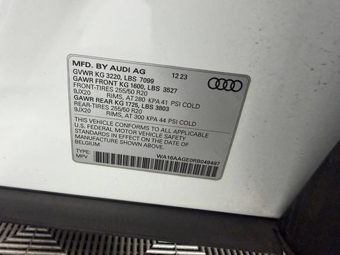 Used 2024 Audi Q8 e-tron Prestige w/ Prestige Package AWD/4WD image 38