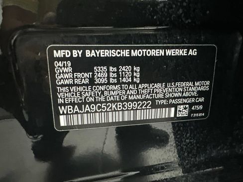 Used 2019 BMW 530e w/ Convenience Package RWD image 37
