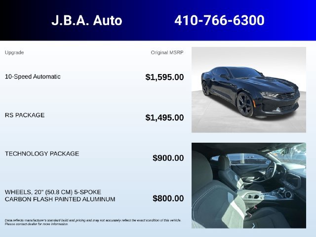 Certified 2023 Chevrolet Camaro LT w/ RS Package RWD image 5