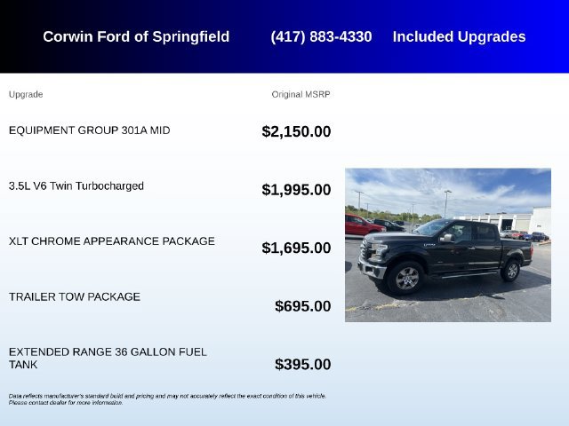 Used 2015 Ford F150 XLT w/ Equipment Group 301A Mid AWD/4WD image 5