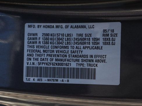 Used 2019 Honda Ridgeline RTL-T image 47