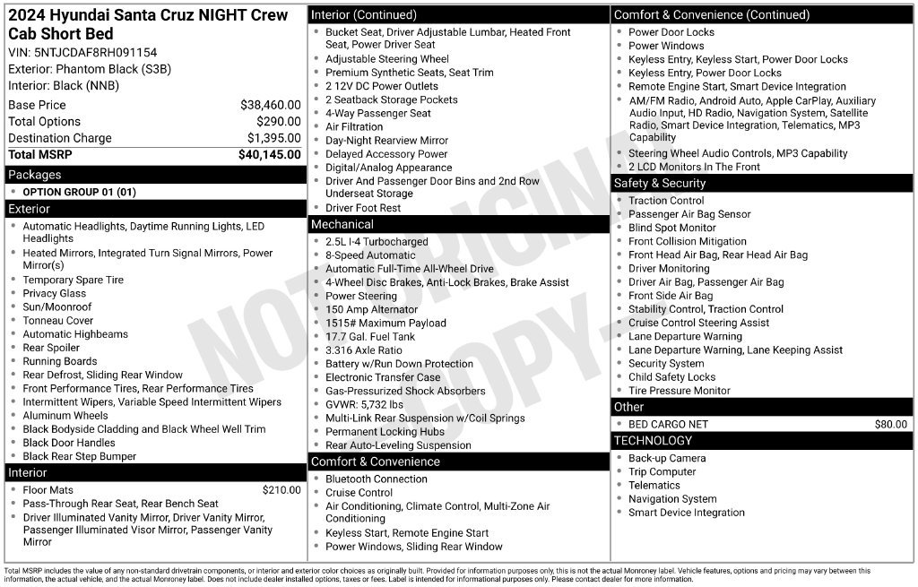 Used 2024 Hyundai Santa Cruz Night AWD/4WD image 31