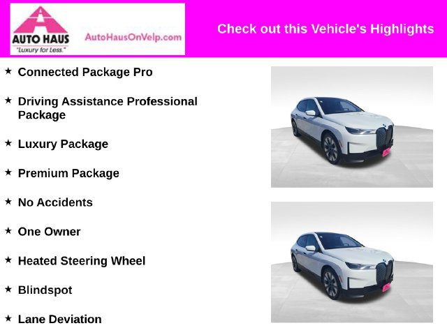 Used 2024 BMW iX xDrive50 w/ Premium Package AWD/4WD image 3
